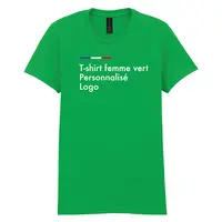 Tee shirt vert femme personnalisé pour entreprise