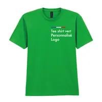 Tee shirt vert irlande personnalisé homme , col rond, coton