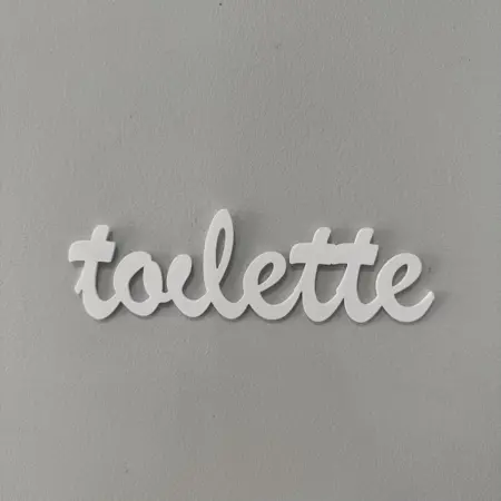 Toilette en 3d pour porte et mur