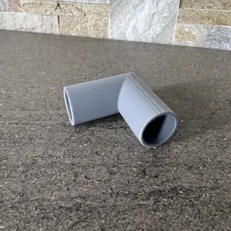 Tuyau coudé à 90 degrés en pla personnalisé